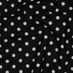 Katoen Popeline - XL Stippen Zwart Wit