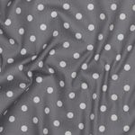 Katoen Popeline - XL Stippen Grijs Wit