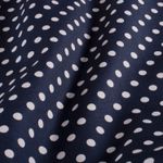 Coton Pois Standard Bleu Marine