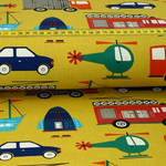 Baumwolle Verkehrsmittel auf Senfgelb Überbreite