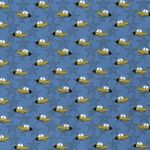 Baumwolle Stars & Jets auf Rauchblau