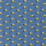 Coton Stars & Jets sur bleu fumé