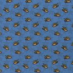 Coton Tanks & Étoiles sur Bleu Fumé