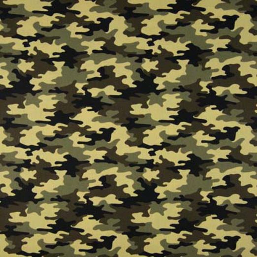 Baumwolle Midi Camouflage Grün
