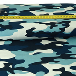 Baumwolle Campo Camouflage Blau