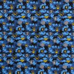 Baumwolle Piloten Camouflage Blau