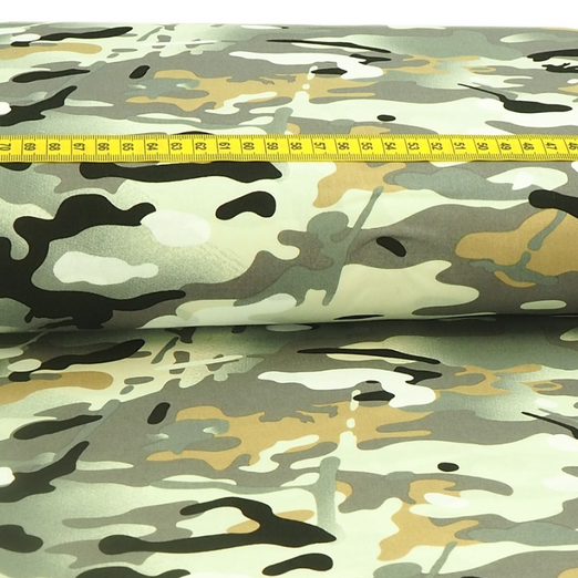 Baumwolle Aquarell Camouflage Grau