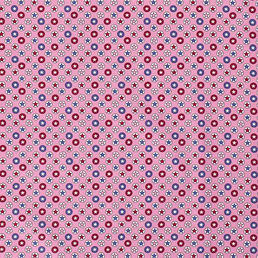 Baumwolle Sterne im Kreis auf Rosa Baumwolle Sterne im Kreis auf Rosa