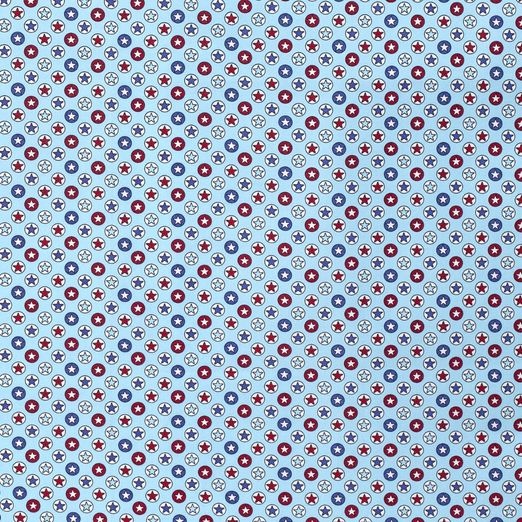 Baumwolle Sterne im Kreis auf Hellblau