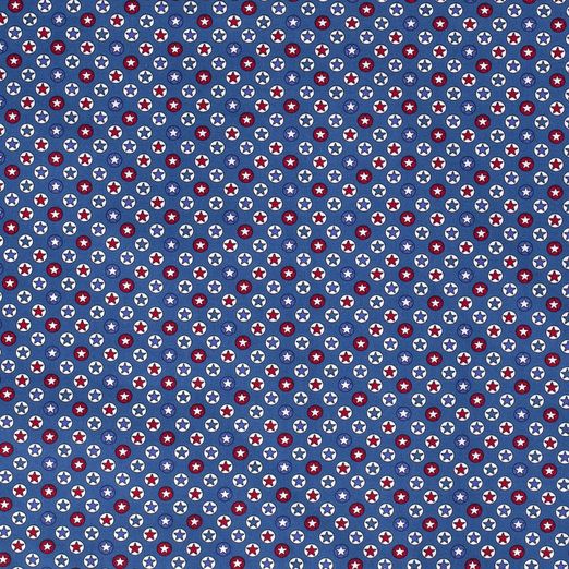 Baumwolle Sterne im Kreis auf Rauchblau