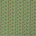 Coton étoiles en cercle sur vert