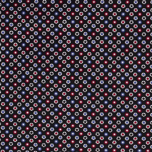 Baumwolle Sterne im Kreis auf Schwarz