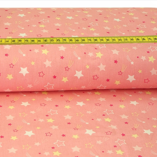 Baumwolle Stars & Sternchen auf Rosa
