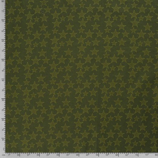 Baumwolle Stars in Stars auf Dunkelgrün