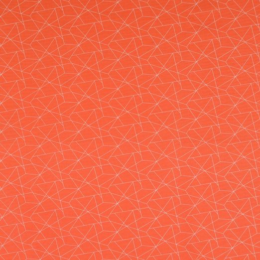 Baumwolle Graphic Lines auf Orange