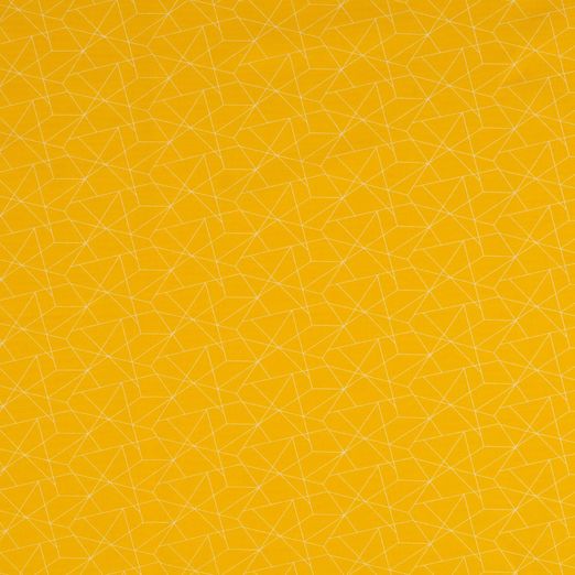 Baumwolle Graphic Lines auf Gelb