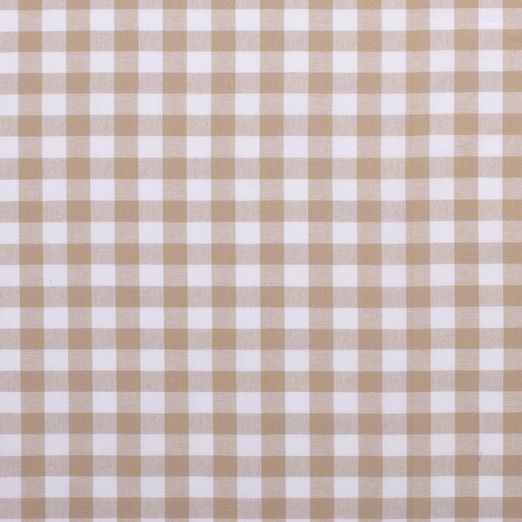 Baumwolle Karo XL Standard Hellbraun