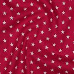 Popeline katoen - Sterren Berry Wit