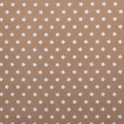 Baumwolle Sterne Standard Hellbraun