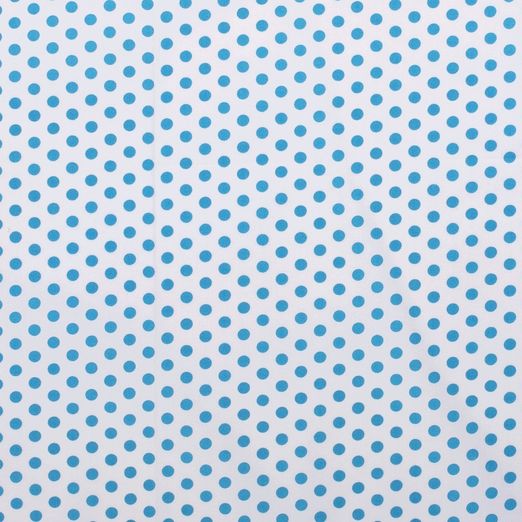 Baumwolle Punkte Standard Weiß/Türkis