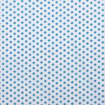 Coton Pois Standard Blanc/Turquoise