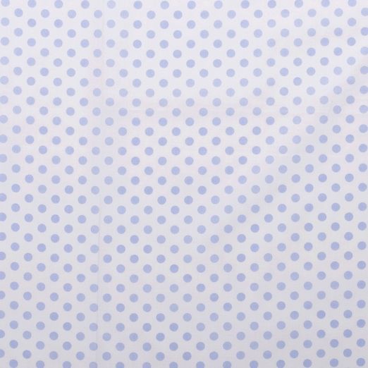 Baumwolle Punkte Standard Weiß/Hellblau