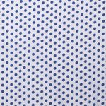Baumwolle Punkte Standard Weiß/Royalblau