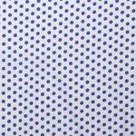 Coton Pois Standard Blanc/Bleu Royal