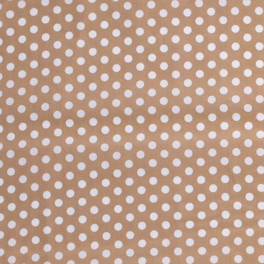 Baumwolle Big Dots Standard Hellbraun