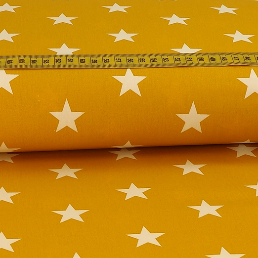 Baumwolle Standard Serie Sterne XL Senfgelb