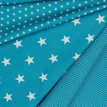 Coton Série Standard Étoiles XL Turquoise