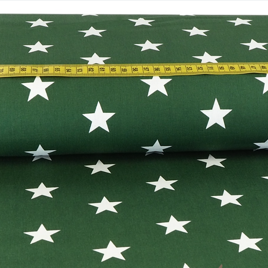 Baumwolle Standard Serie Sterne XL Dunkelgrün Baumwolle Standard Serie Sterne XL Dunkelgrün