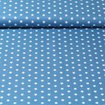 Baumwolle Popeline Stina - Sterne Blau Weiß