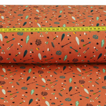 Baumwolle Indianersymbole auf Dunklem Altrosa