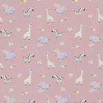 Baumwolle Wildtiere in den Blumen auf Altrosa