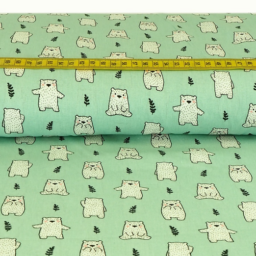 Baumwolle Sweet Bears Mint