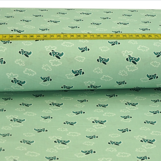 Baumwolle Über den Wolken Mint