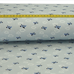 Baumwolle Über den Wolken Hellblau