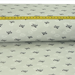 Baumwolle Über den Wolken Hellgrau