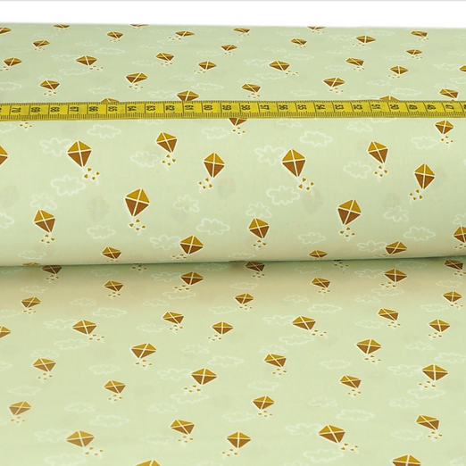 Baumwolle Tanzende Drachen Hellbeige