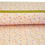 Baumwolle GLITZER Tulpen & Pilze auf Hellrosa