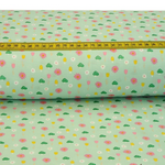 Baumwolle GLITZER Tulpen & Pilze auf Hellmint