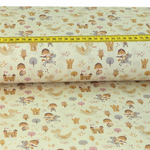 Baumwolle Knight Dragons auf Creme