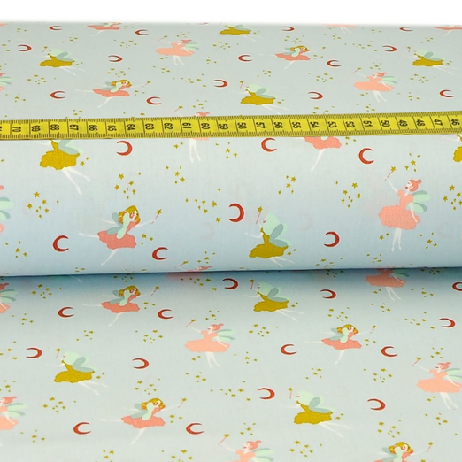 Baumwolle Magical Nights Hellblau BIO