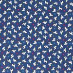 Baumwolle Regenbogeneinhorn auf Blau