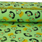 Jersey Funfaces auf Lindgrün