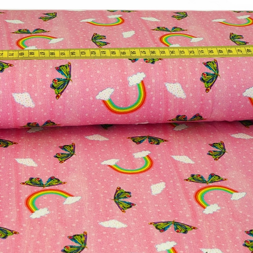 Jersey Raupe Nimmersatt als Schmetterling Rosa Lizenz Digital