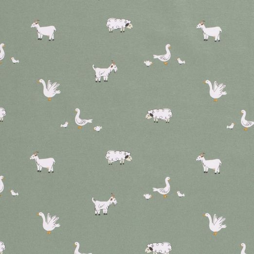Jersey Schafe & Ziegen auf Dunkelmint