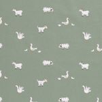 Jersey Schafe & Ziegen auf Dunkelmint Jersey Schafe & Ziegen auf Dunkelmint