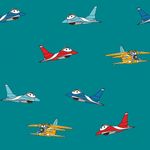 Jersey Sweet Planes auf Petrol